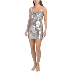 AVEC LES FILLES Bow Trim Bodycon Mini Dress